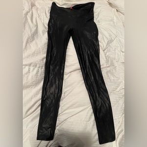 Spanx faux leather leggings. Size Medium